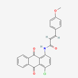 molecular formula C24H16ClNO4 B3838105 N-(4-chloro-9,10-dioxo-9,10-dihydro-1-anthracenyl)-3-(4-methoxyphenyl)acrylamide 