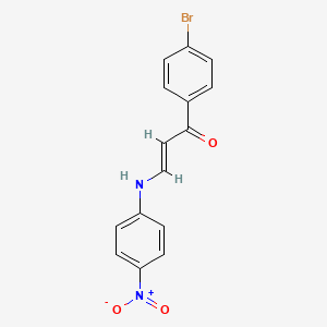molecular formula C15H11BrN2O3 B3838120 1-(4-bromophenyl)-3-[(4-nitrophenyl)amino]-2-propen-1-one 