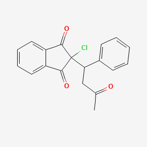molecular formula C19H15ClO3 B3838128 2-chloro-2-(3-oxo-1-phenylbutyl)-1H-indene-1,3(2H)-dione CAS No. 42581-23-7