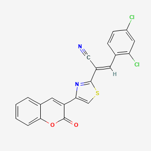 molecular formula C21H10Cl2N2O2S B3838147 3-(2,4-dichlorophenyl)-2-[4-(2-oxo-2H-chromen-3-yl)-1,3-thiazol-2-yl]acrylonitrile 