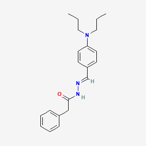 molecular formula C21H27N3O B3838152 N'-[4-(dipropylamino)benzylidene]-2-phenylacetohydrazide 