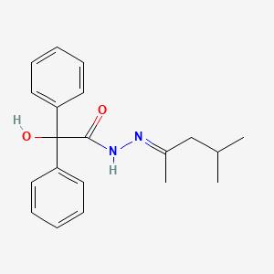 molecular formula C20H24N2O2 B3838165 N'-(1,3-dimethylbutylidene)-2-hydroxy-2,2-diphenylacetohydrazide 