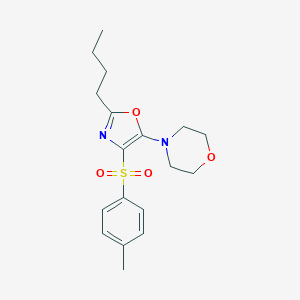molecular formula C18H24N2O4S B383818 2-Butyl-5-(4-morpholinyl)-1,3-oxazol-4-yl 4-methylphenyl sulfone 