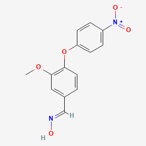 molecular formula C14H12N2O5 B3838180 3-methoxy-4-(4-nitrophenoxy)benzaldehyde oxime 