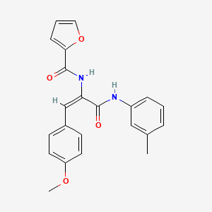 molecular formula C22H20N2O4 B3838204 N-(2-(4-methoxyphenyl)-1-{[(3-methylphenyl)amino]carbonyl}vinyl)-2-furamide 