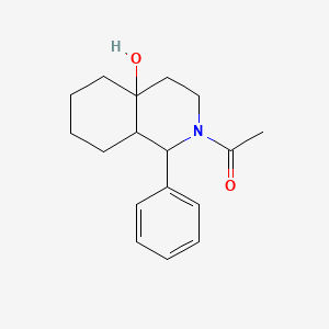 molecular formula C17H23NO2 B3838206 2-acetyl-1-phenyloctahydro-4a(2H)-isoquinolinol 