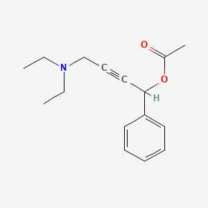 molecular formula C16H21NO2 B3838224 4-(diethylamino)-1-phenyl-2-butyn-1-yl acetate 