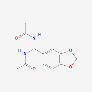 molecular formula C12H14N2O4 B383825 N-[acetamido(1,3-benzodioxol-5-yl)methyl]acetamide CAS No. 14683-73-9