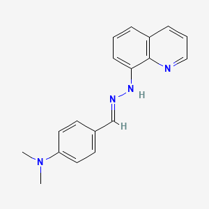 molecular formula C18H18N4 B3838272 4-(dimethylamino)benzaldehyde 8-quinolinylhydrazone 