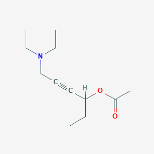 molecular formula C12H21NO2 B3838276 4-(diethylamino)-1-ethyl-2-butyn-1-yl acetate 