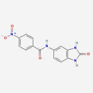molecular formula C14H10N4O4 B3838279 4-nitro-N-(2-oxo-2,3-dihydro-1H-benzimidazol-5-yl)benzamide 