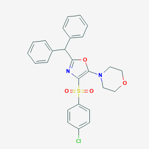 molecular formula C26H23ClN2O4S B383829 4-[2-Benzhydryl-4-(4-chloro-benzenesulfonyl)-oxazol-5-yl]-morpholine 