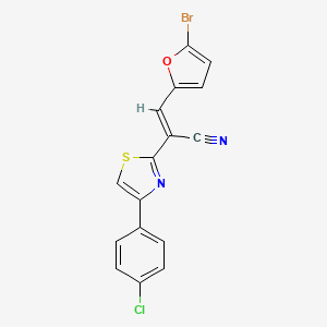 molecular formula C16H8BrClN2OS B3838313 3-(5-bromo-2-furyl)-2-[4-(4-chlorophenyl)-1,3-thiazol-2-yl]acrylonitrile 