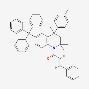 molecular formula C47H43NO B3838321 1-cinnamoyl-2,2,4-trimethyl-4-(4-methylphenyl)-6-trityl-1,2,3,4-tetrahydroquinoline 
