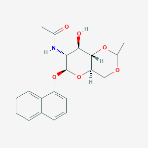 N-[8-hydroxy-2,2-dimethyl-6-(1-naphthyloxy)hexahydropyrano[3,2-d][1,3]dioxin-7-yl]acetamide