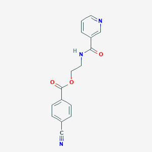 2-[(3-Pyridinylcarbonyl)amino]ethyl 4-cyanobenzoate