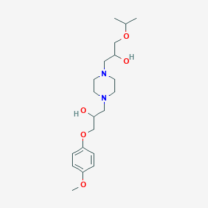 1-[4-(2-Hydroxy-3-propan-2-yloxypropyl)piperazin-1-yl]-3-(4-methoxyphenoxy)propan-2-ol