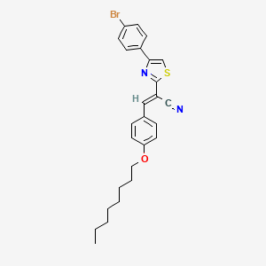 2-[4-(4-bromophenyl)-1,3-thiazol-2-yl]-3-[4-(octyloxy)phenyl]acrylonitrile