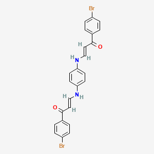 molecular formula C24H18Br2N2O2 B3838403 3,3'-(1,4-phenylenediimino)bis[1-(4-bromophenyl)-2-propen-1-one] 