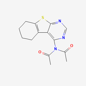 molecular formula C14H15N3O2S B3838414 N-acetyl-N-(5,6,7,8-tetrahydro[1]benzothieno[2,3-d]pyrimidin-4-yl)acetamide 