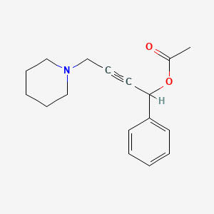 molecular formula C17H21NO2 B3838427 1-phenyl-4-(1-piperidinyl)-2-butyn-1-yl acetate 
