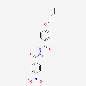 molecular formula C18H19N3O5 B3838450 4-butoxy-N'-(4-nitrobenzoyl)benzohydrazide 