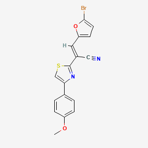 molecular formula C17H11BrN2O2S B3838458 3-(5-bromo-2-furyl)-2-[4-(4-methoxyphenyl)-1,3-thiazol-2-yl]acrylonitrile 