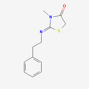 molecular formula C12H14N2OS B3838464 3-methyl-2-[(2-phenylethyl)imino]-1,3-thiazolidin-4-one 