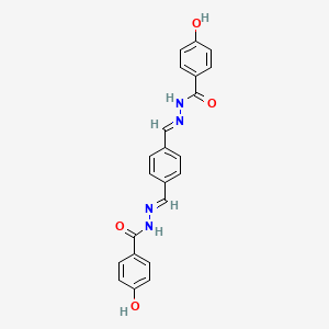molecular formula C22H18N4O4 B3838485 N',N''-(1,4-phenylenedimethylylidene)bis(4-hydroxybenzohydrazide) CAS No. 5304-83-6