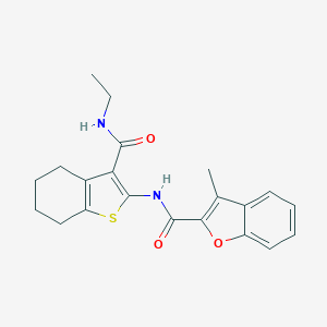 N-[3-(ethylcarbamoyl)-4,5,6,7-tetrahydro-1-benzothiophen-2-yl]-3-methyl-1-benzofuran-2-carboxamide