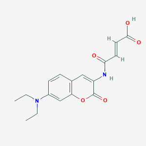 molecular formula C17H18N2O5 B3838505 4-{[7-(diethylamino)-2-oxo-2H-chromen-3-yl]amino}-4-oxo-2-butenoic acid 