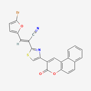 molecular formula C23H11BrN2O3S B3838520 3-(5-bromo-2-furyl)-2-[4-(3-oxo-3H-benzo[f]chromen-2-yl)-1,3-thiazol-2-yl]acrylonitrile 