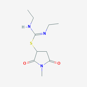 molecular formula C10H17N3O2S B3838543 1-methyl-2,5-dioxo-3-pyrrolidinyl N,N'-diethylimidothiocarbamate 