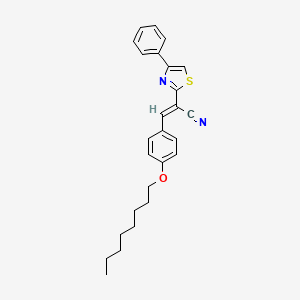 molecular formula C26H28N2OS B3838548 3-[4-(octyloxy)phenyl]-2-(4-phenyl-1,3-thiazol-2-yl)acrylonitrile 