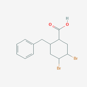molecular formula C14H16Br2O2 B3838567 2-benzyl-4,5-dibromocyclohexanecarboxylic acid 