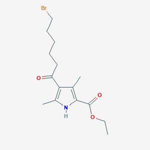 molecular formula C15H22BrNO3 B3838583 ethyl 4-(6-bromohexanoyl)-3,5-dimethyl-1H-pyrrole-2-carboxylate 