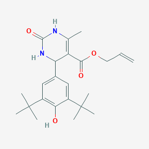 molecular formula C23H32N2O4 B383863 Allyl 4-(3,5-ditert-butyl-4-hydroxyphenyl)-6-methyl-2-oxo-1,2,3,4-tetrahydropyrimidine-5-carboxylate 