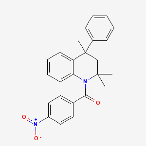 molecular formula C25H24N2O3 B3838635 2,2,4-trimethyl-1-(4-nitrobenzoyl)-4-phenyl-1,2,3,4-tetrahydroquinoline 