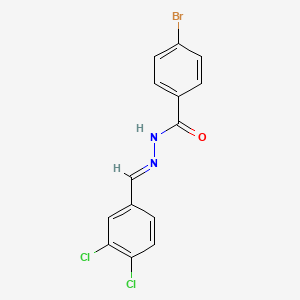 molecular formula C14H9BrCl2N2O B3838648 4-bromo-N'-(3,4-dichlorobenzylidene)benzohydrazide 