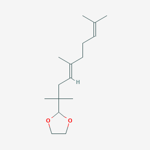 molecular formula C16H28O2 B3838662 2-(1,1,4,8-tetramethyl-3,7-nonadien-1-yl)-1,3-dioxolane 