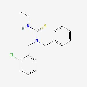 molecular formula C17H19ClN2S B3838672 N-benzyl-N-(2-chlorobenzyl)-N'-ethylthiourea 