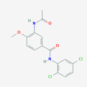 molecular formula C16H14Cl2N2O3 B3838694 3-(acetylamino)-N-(2,5-dichlorophenyl)-4-methoxybenzamide 