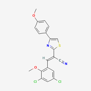 molecular formula C20H14Cl2N2O2S B3838715 3-(3,5-dichloro-2-methoxyphenyl)-2-[4-(4-methoxyphenyl)-1,3-thiazol-2-yl]acrylonitrile 