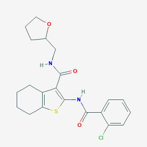 2-[(2-chlorobenzoyl)amino]-N-(tetrahydro-2-furanylmethyl)-4,5,6,7-tetrahydro-1-benzothiophene-3-carboxamide