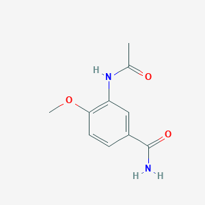 molecular formula C10H12N2O3 B3838752 3-(acetylamino)-4-methoxybenzamide 
