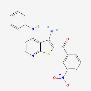 molecular formula C20H14N4O3S B3838762 (3-amino-4-anilinothieno[2,3-b]pyridin-2-yl)(3-nitrophenyl)methanone 