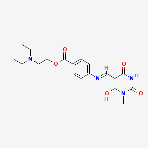 molecular formula C19H24N4O5 B3838777 2-(DIETHYLAMINO)ETHYL 4-{[(E)-1-(4,6-DIHYDROXY-1-METHYL-2-OXO-1,2-DIHYDRO-5-PYRIMIDINYL)METHYLIDENE]AMINO}BENZOATE 