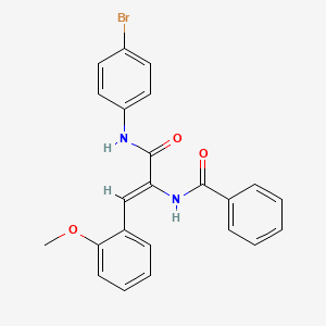 molecular formula C23H19BrN2O3 B3838807 N-[1-{[(4-bromophenyl)amino]carbonyl}-2-(2-methoxyphenyl)vinyl]benzamide 