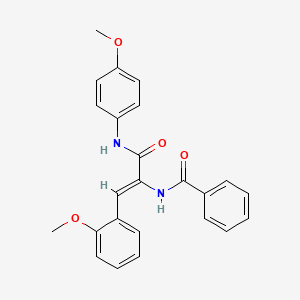 molecular formula C24H22N2O4 B3838811 N-(2-(2-methoxyphenyl)-1-{[(4-methoxyphenyl)amino]carbonyl}vinyl)benzamide 