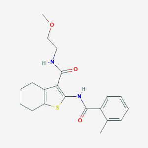 N-(2-methoxyethyl)-2-[(2-methylbenzoyl)amino]-4,5,6,7-tetrahydro-1-benzothiophene-3-carboxamide